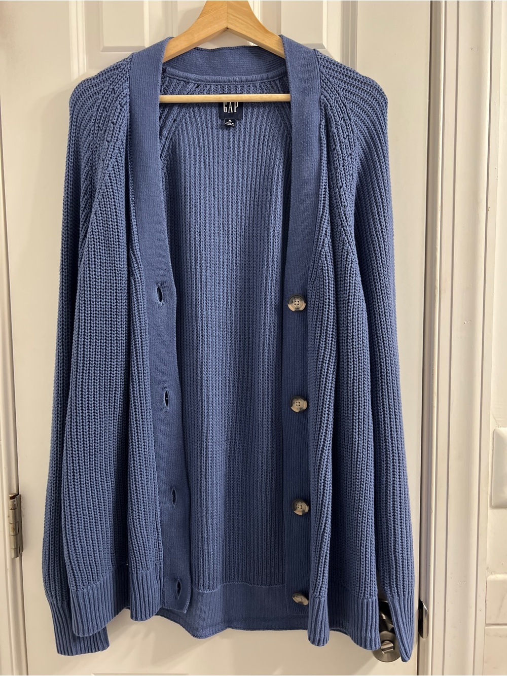 GAP Blue Knit Button-Front Women's Cardigan Sweater NWT